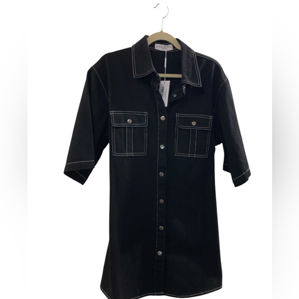 Petal & pup NEW denim black mini dress